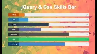 Animated Skill Bar Using Jquery And Css, Javascript Loading Bar