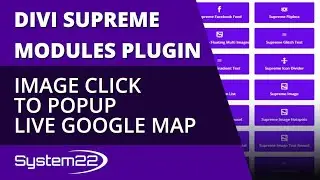 Divi Supreme Modules Image Click To Popup Live Google Map 👈