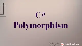 Polymorphism in C# | C# object-oriented programming | C# oops