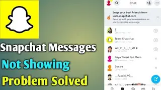 Messages not showing in Snapchat//Messages show nahi ho raha kya kare 2023