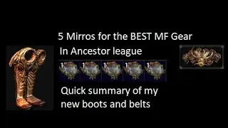 I spent 5 mirrors on the BEST MF gear in ToTA league - 3.22 Path of Exile