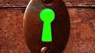 4k Animation Key Hole with Green Screen from Outside | By Creator Stockify