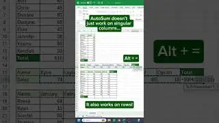 AutoSum in Excel‼️ 