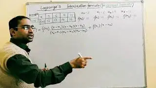 Lagrange interpolation formula for unequal intervals