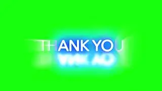 Thank you Glow Green Screen animation video Effect Free and Non Copyright