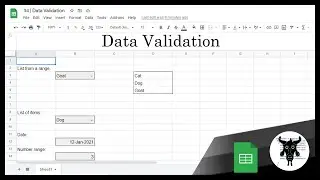 Google Sheets Beginners: Data Validation (34)