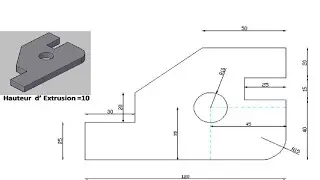EXERCICE N°6 : Comment réaliser le Raccord Avec  Rayon d'une pièce sur  le logiciel  AutoCAD ?