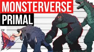 MONSTERVERSE Titans as Genndy Tartakovskys Primal | Comparison | Godzilla, Kong