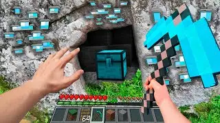 Minecraft in Real Life POV DIAMOND SECRET CHEST (Realistic Minecraft Real POV Movie)