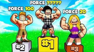 Dépensé 100,000 € pour DEVENIR LE PLUS MUSCLÉ DE LA COMPÉTITION DE FORCE sur Roblox