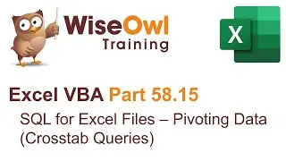 Excel VBA Introduction Part 58.15 - SQL for Excel Files - Pivoting Data Crosstab Queries