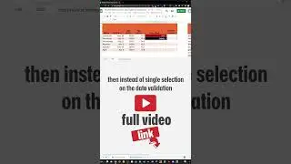 Multiple Selection Data Validation with Google Sheets Apps Script