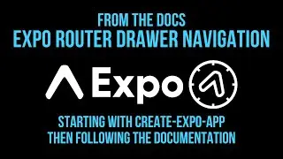 Expo Router Drawer Navigation From the Docs