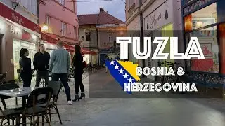 Tuzla Walking Tour - Bosnia & Herzegovina 🇧🇦 [4k 60fps] City Center & Streets