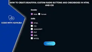 How to create beautiful custom radio buttons and checkboxes in HTML And CSS