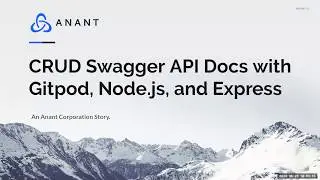 Generating CRUD Swagger API Docs on Gitpod with Node.js and Express