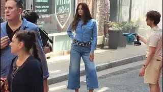 Lily Aldridge Spotted Filming An Editorial For Johnny Was In New York City