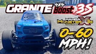 ARRMA GRANITE BOOST 4x4 | Brushless 3S | 0-60MPH!!