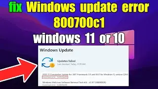 How to fix Windows update error 800700c1 windows 11 or 10