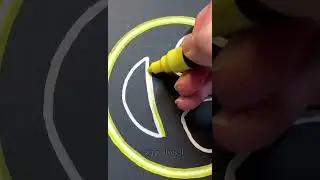 Drawing Emoji with Posca Markers! Neon Effect! (#shorts)