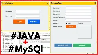 Java Project Tutorial - Connect The Login and Register and Dashboard Form With The MySQL Database