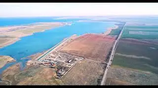 трасса Черноморское - Межводное с высоты птичьего полёта, купить участки сельхоз назначения в Крыму.