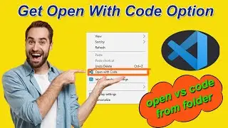 How to enable open with code in vs code