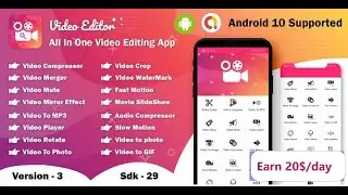 Video Editor Pro in android studio | Android Video Editor – All In One Video Editor App | With Admob