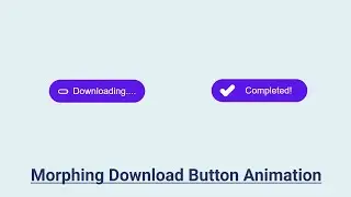 Morphing Download Button Animation | With HTML, CSS & JS