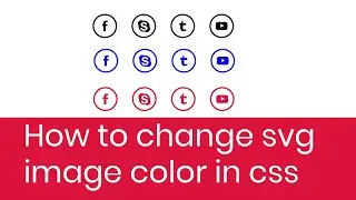 How to change svg image color in css| How to change svg image color on-mouse hover in css