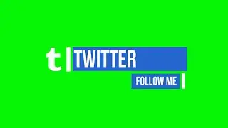 Social Media Twitter Lower Third Green Screen Chroma HD