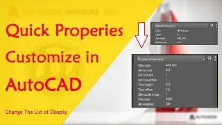 autocad quick properties, customize quick properties, autocad quick properties