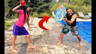 I Challenged my Daughters Deema and Sally at water games| Fair Play
