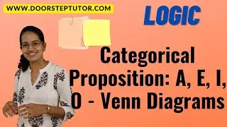 Categorical Proposition: A, E, I, O - Venn Diagrams- All, Some, No, Some Not | GCE A Level Logic|NET