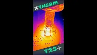 Пайка паяльным феном через мобильный тепловизор Xinfrared xTherm T2S+ #Shorts