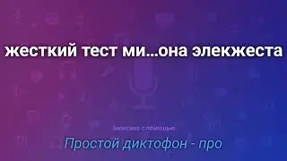 Жёсткий тест микрофона Элекжеста