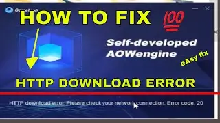 how to fix http download error. Gameloop not installing fixed