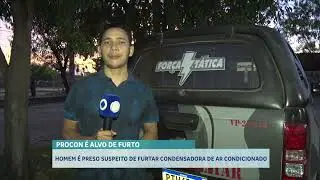 HOMEM É PRESO SUSPEITO DE FURTAR CONDENSADORA DE AR CONDICIONADO