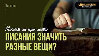 Может ли одно место Писания значить разные вещи? | 