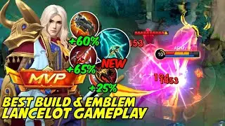 LANCELOT BEST BUILD AND EMBLEM 2024🔥| LANCELOT SUPER AGGRESSIVE GAMEPLAY 2024 | LANCELOT MLBB