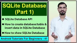 SQLite Database Tutorial Android Studio || SQLite Database API || Insert Data in SQLite Database #41