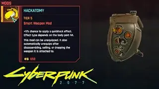 Cyberpunk 2077 | "HACKATOMY" Full Breakdown on How It Works! NEW Iconic Smart Weapon Mod!