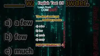 English Pre-Intermediate 4 Test 29      #EnlgishTests #EnglishGrammer