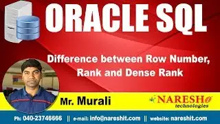 Difference between Row Number, Rank and Dense Rank | Oracle SQL Tutorial | Mr.Murali