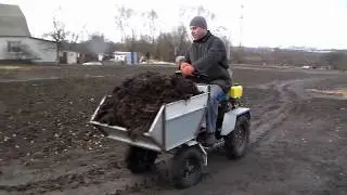 Минитрактор самодельный. Рабочий процесс