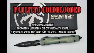 Unboxing & Review: Microtech Ultratech D/E OTF Automatic Knife, 3.4" M390 Blade, Jade G-10 Handle.