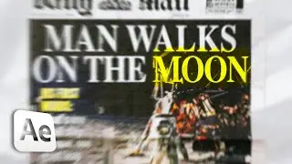 Flickering Zoom Newspaper Text Animation | After Effects