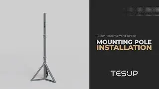 TESUP Wind Turbine Mounting Pole - Installation Video