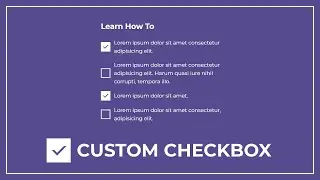 How to create the Custom Checkbox Using HTML and CSS - Custom Checkbox Design