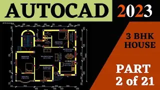 AutoCAD 2023 || Making a simple floor plan in AutoCAD 2020: Part 2 of 21 || AutoCAD 2d drawing